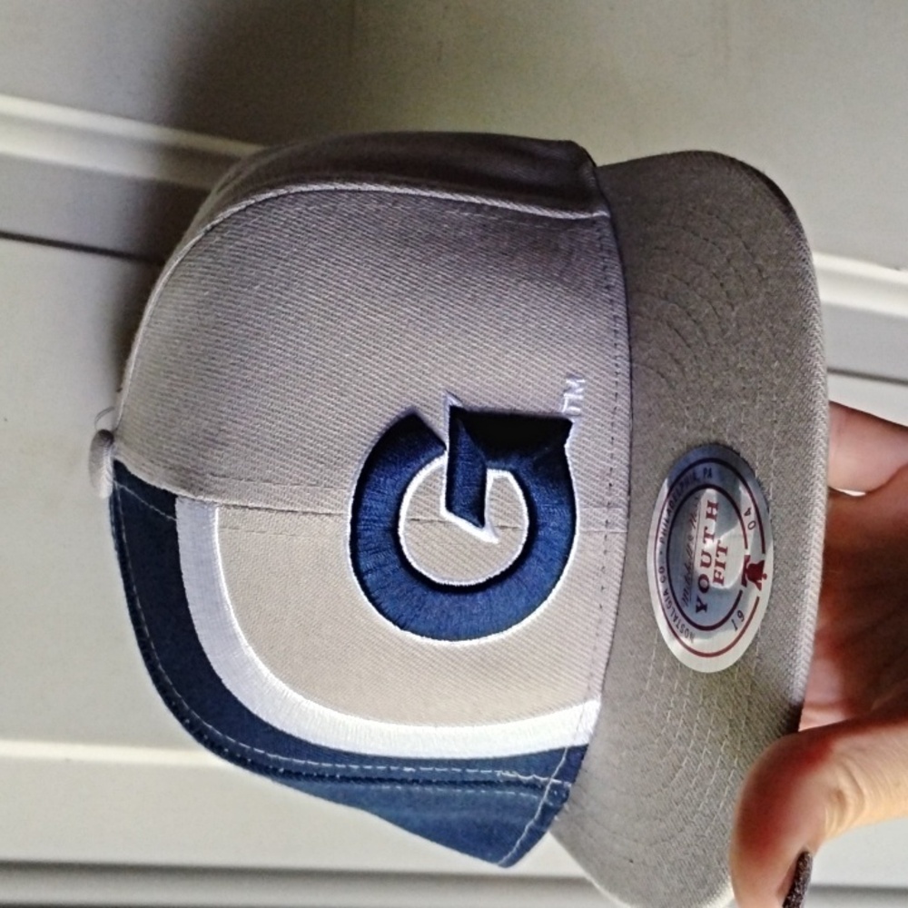 Youth fit Georgetown university baseball cap gray navy blue white